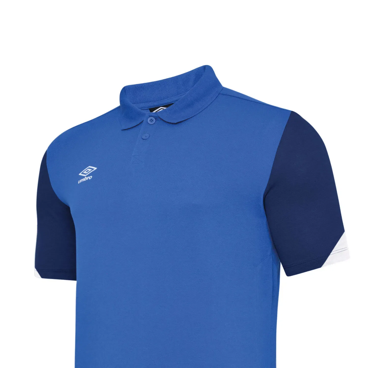 Футболка-поло для мальчиков с контрастными рукавами Umbro, синий — фото 2