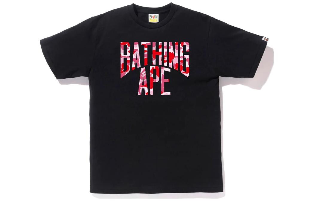 Футболка с логотипом BAPE ABC Camo NYC A Bathing Ape, черный/зеленый — фото 3