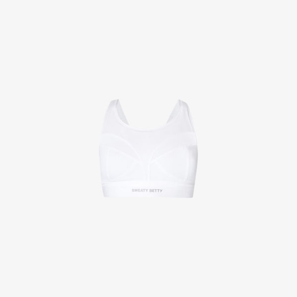 

Спортивный бюстгальтер Sweaty Betty Power Pro из эластичной ткани для бега, белый
