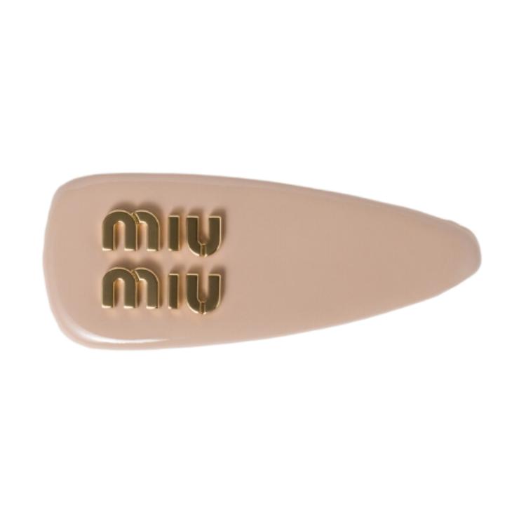 Заколки для волос MIU MIU, лакированные, телесно-розовые — фото 2