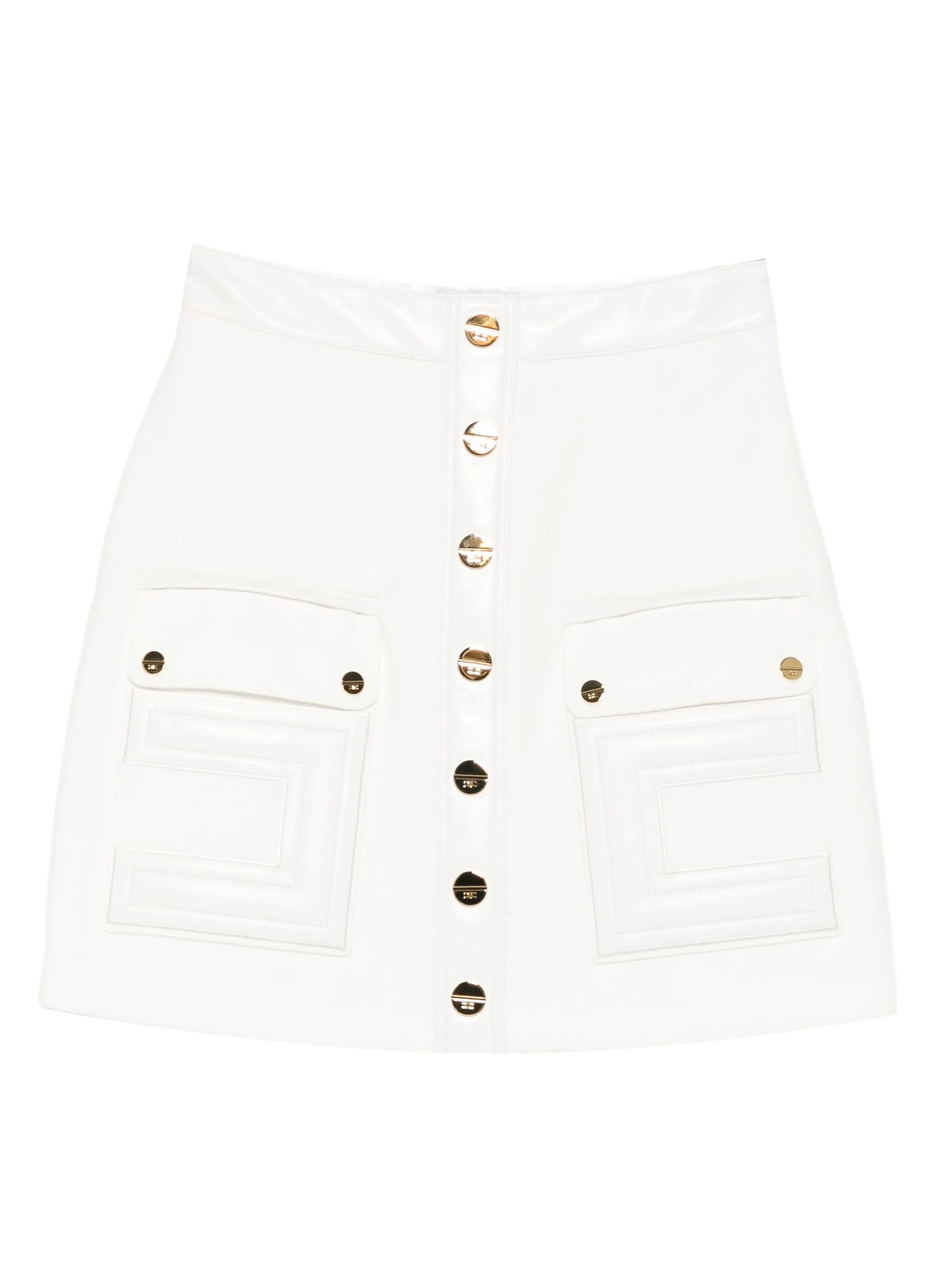 

Юбка мини с карманами Elisabetta Franchi, белый