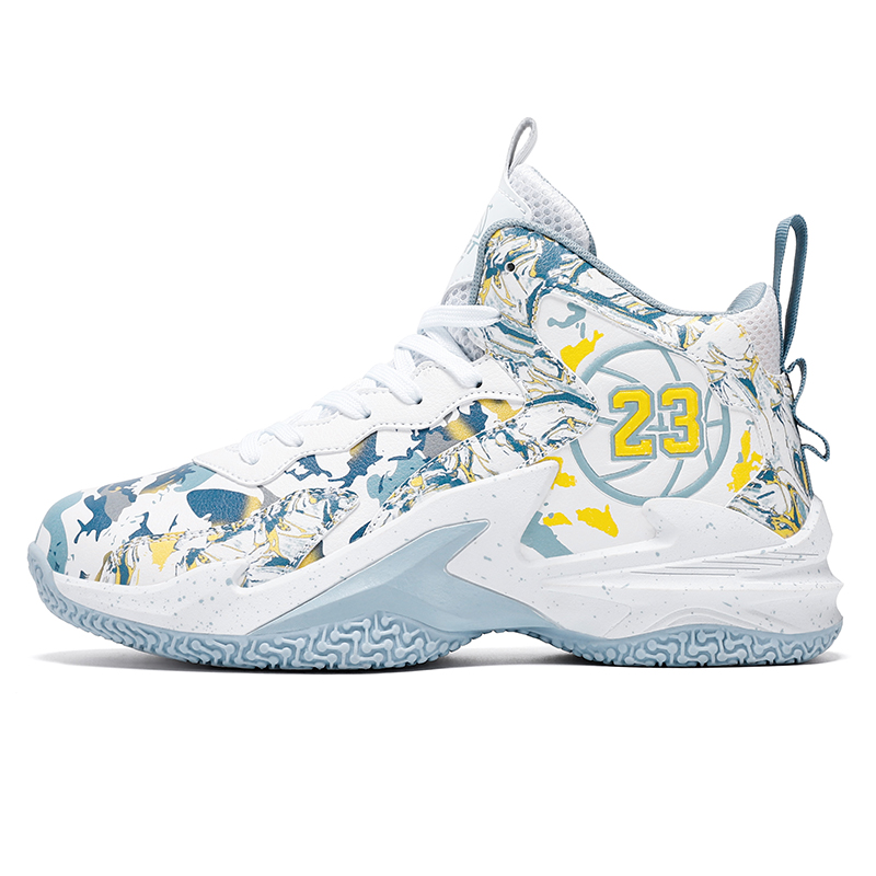 

Детские баскетбольные кроссовки с противоскользящим покрытием унисекс SAINT WATERS, белый/зеленый