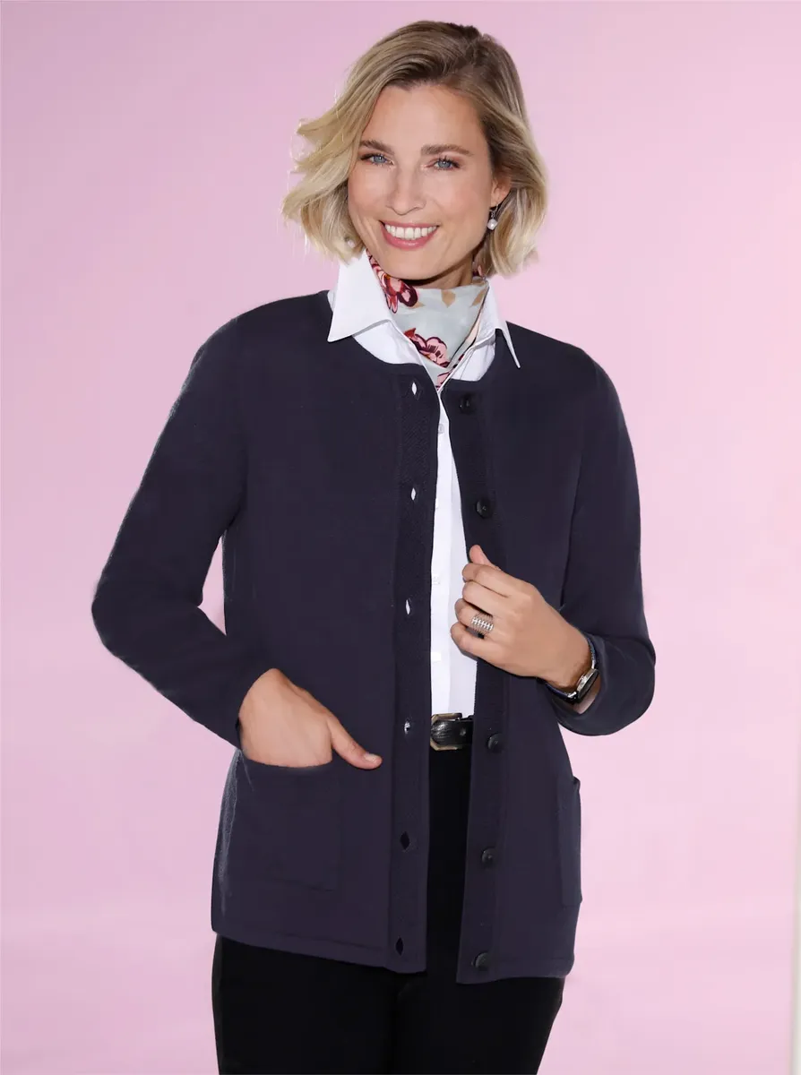 

Классический кардиган Basics Classic Basics, цвет морской волны