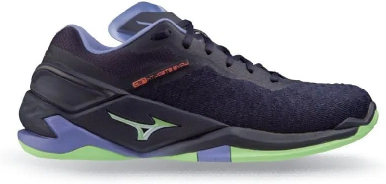 Кроссовки для легкой атлетики Mizuno Wave Stealth Neo унисекс, Evening Blue Techno Green Iolite