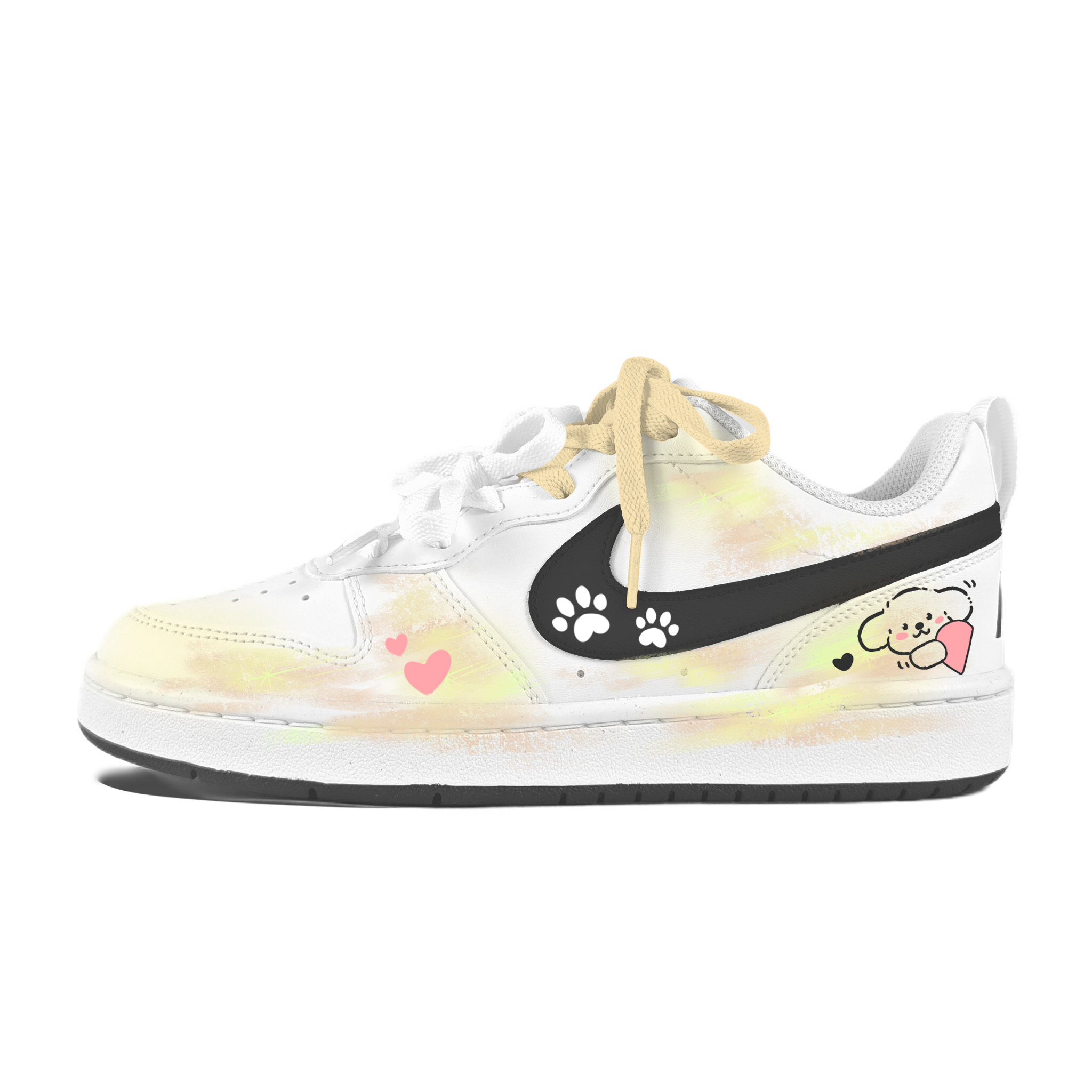 

Детские кроссовки для скейтбординга Court Borough Heart Fluttering с низким верхом, устойчивые к истиранию, для подростков Nike, белый