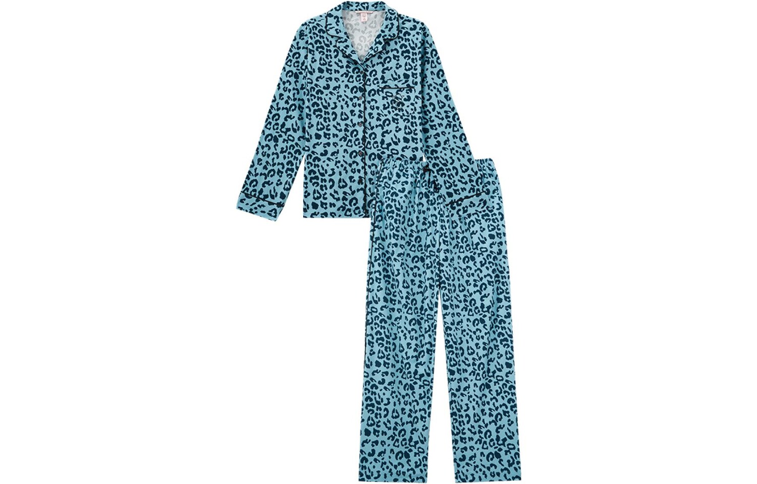

Женский пижамный комплект Victoria's Secret, цвет Blue leopard print