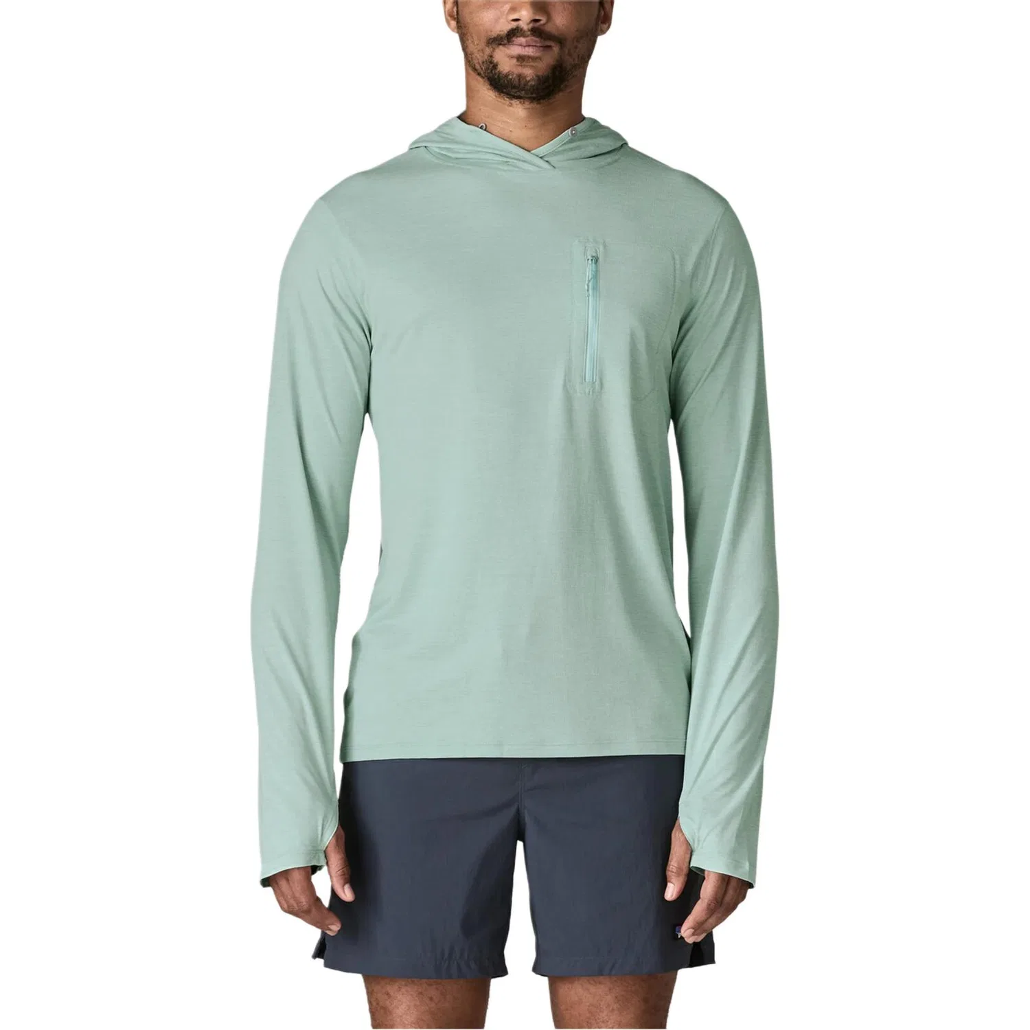 Футболка быстросохнущая Patagonia Ice Blue — фото 4