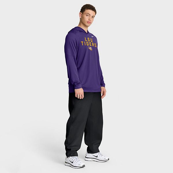 Мужская фиолетовая толстовка LSU Tigers 2025 Sideline Dri-FIT с длинным рукавом Nike — фото 4