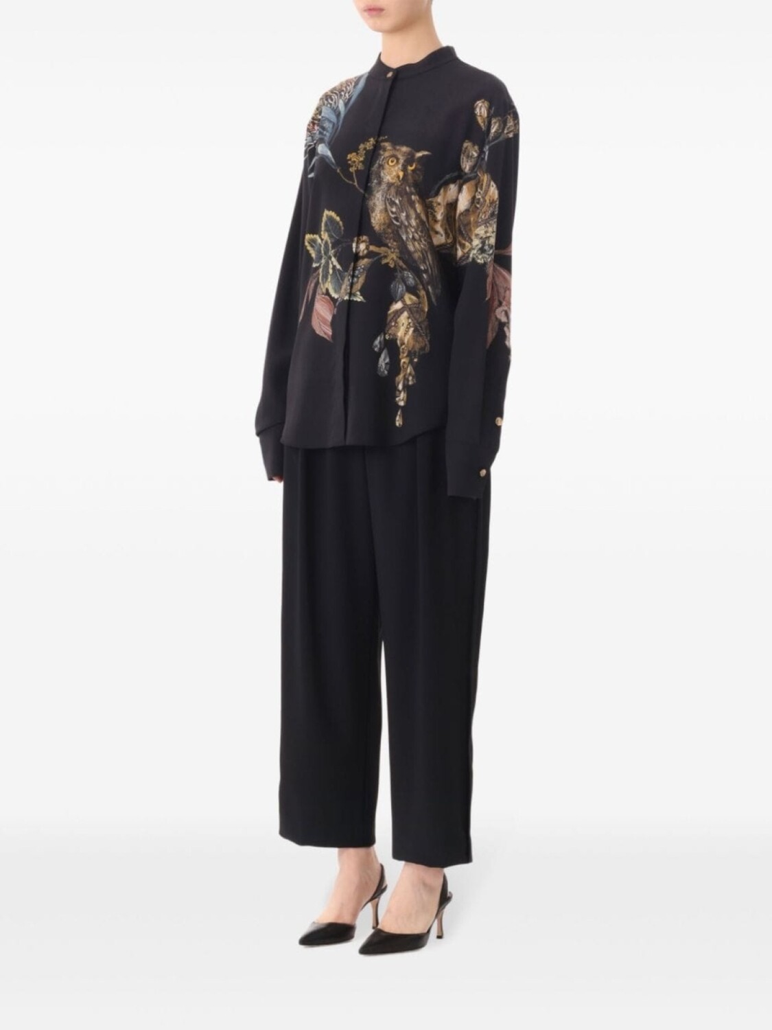 

Jason Wu Collection рубашка с цветочным принтом, черный