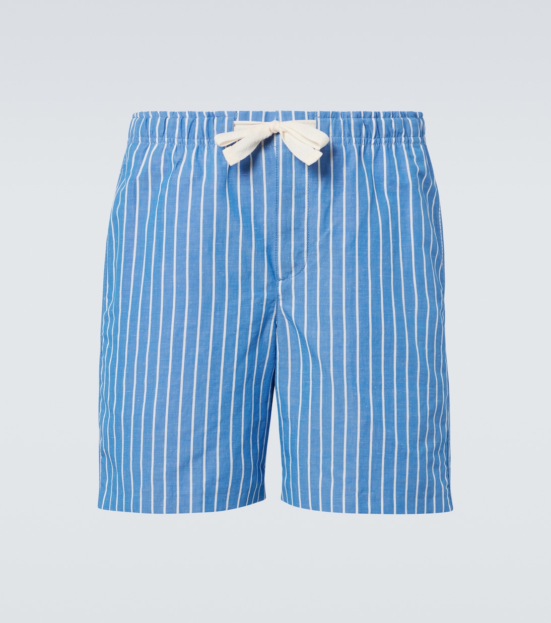 

Алекс полосатые шорты из льна и хлопка Orlebar Brown, Catalina Blue/ White Sand