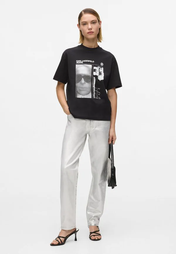 

Футболка с принтом Karl Lagerfeld Jeans, Black, Черный, Футболка с принтом Karl Lagerfeld Jeans, Black