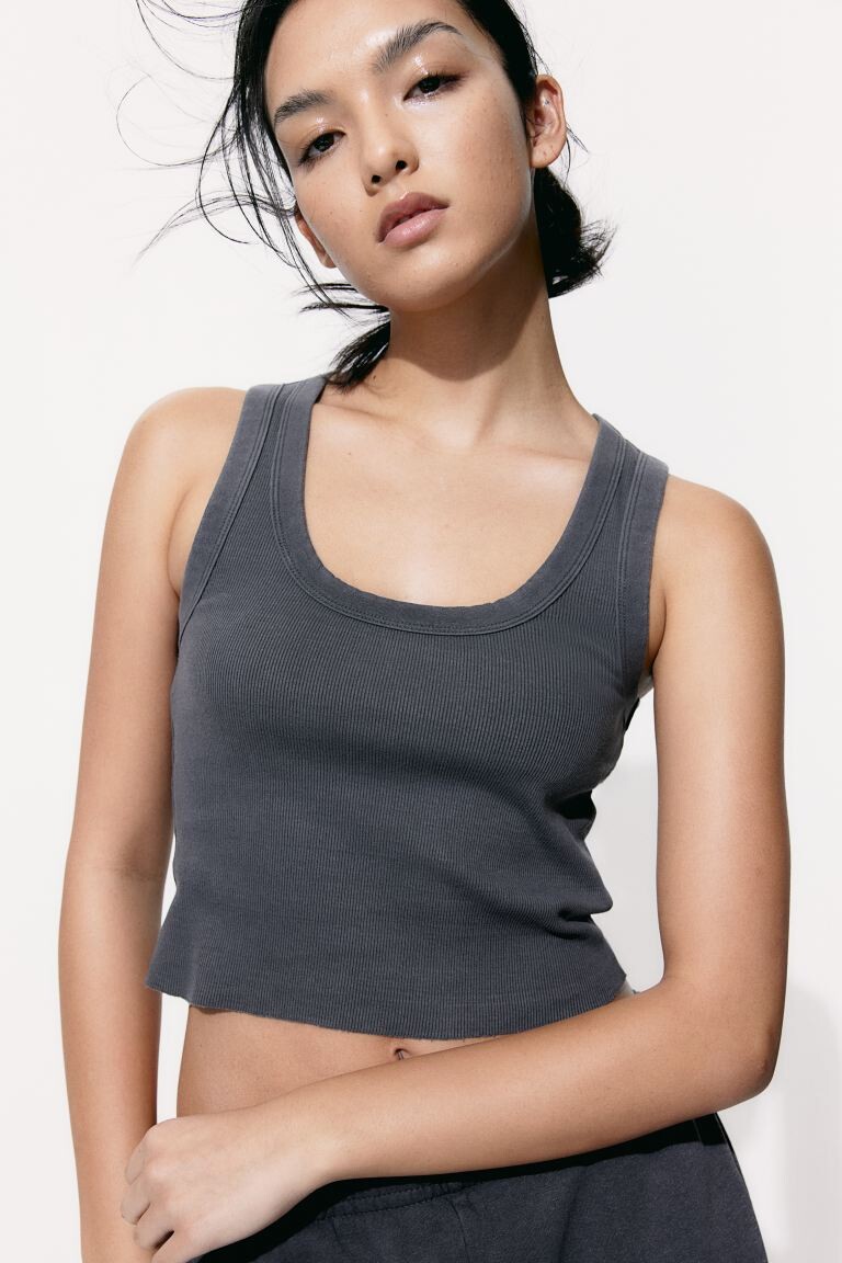 

Короткая майка H&M, серый