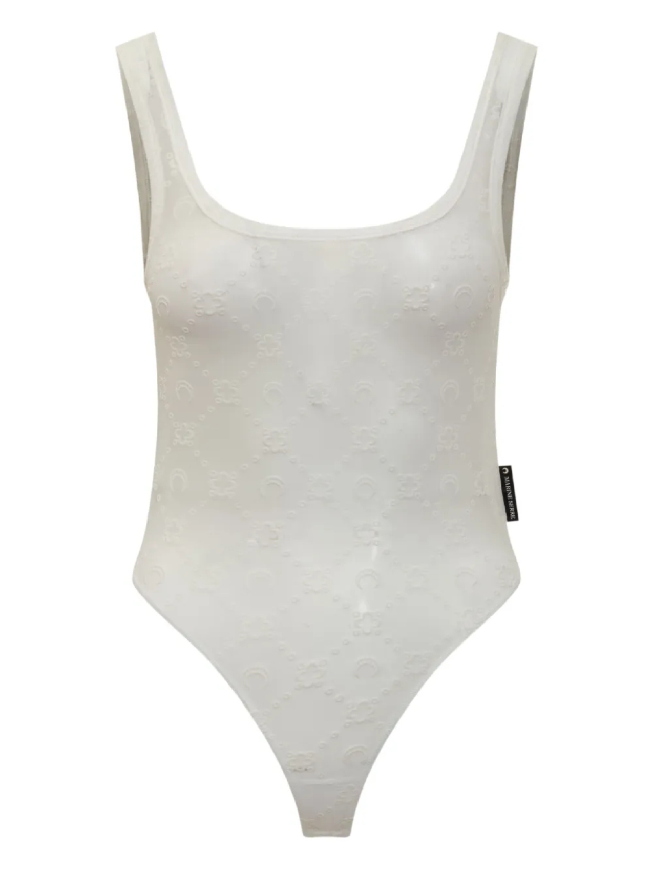 

Боди из жаккарда Marine Serre, белый