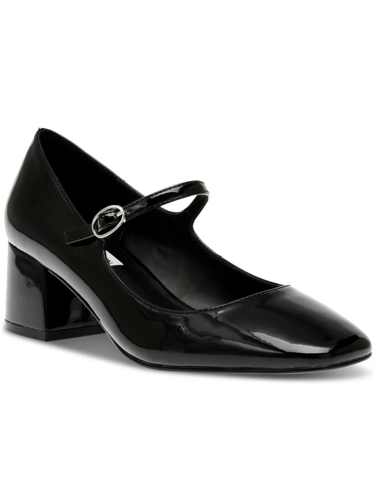 Туфли-лодочки Steve Madden Hawke, черные, лакированные, на блочном каблуке Mary Jane, ZPO3846 — фото 2
