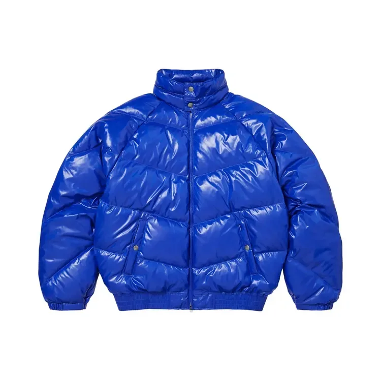 Легкая пуховая куртка Supreme x Schott Glossy 'Royal', синий