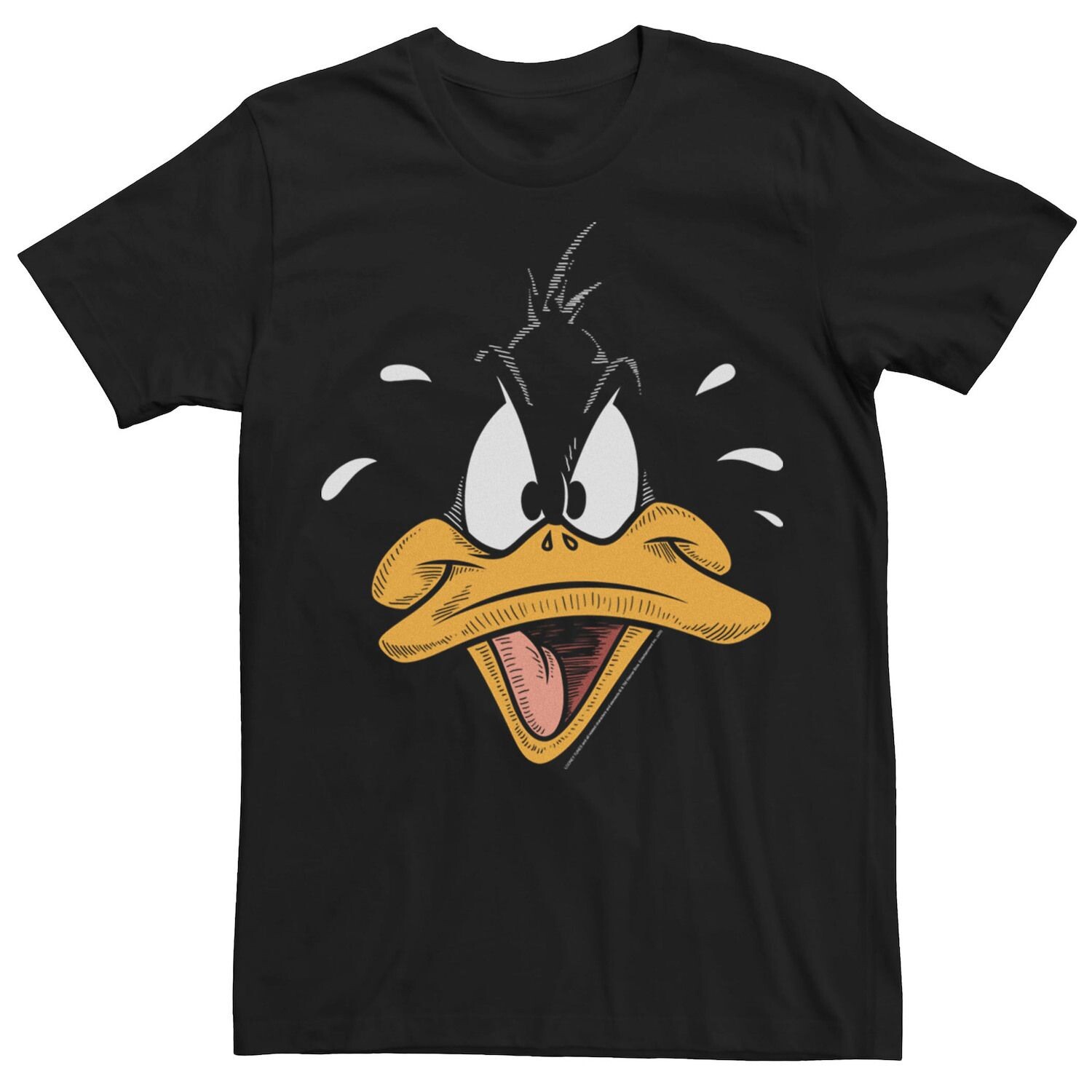 

Мужская футболка с большим лицом Looney Tunes Daffy Duck Licensed Character