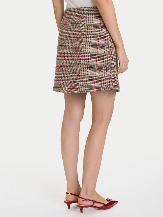 Мини-юбка regular fit Seasonal WW0WW48265 Tommy Hilfiger, бежевый — фото 3