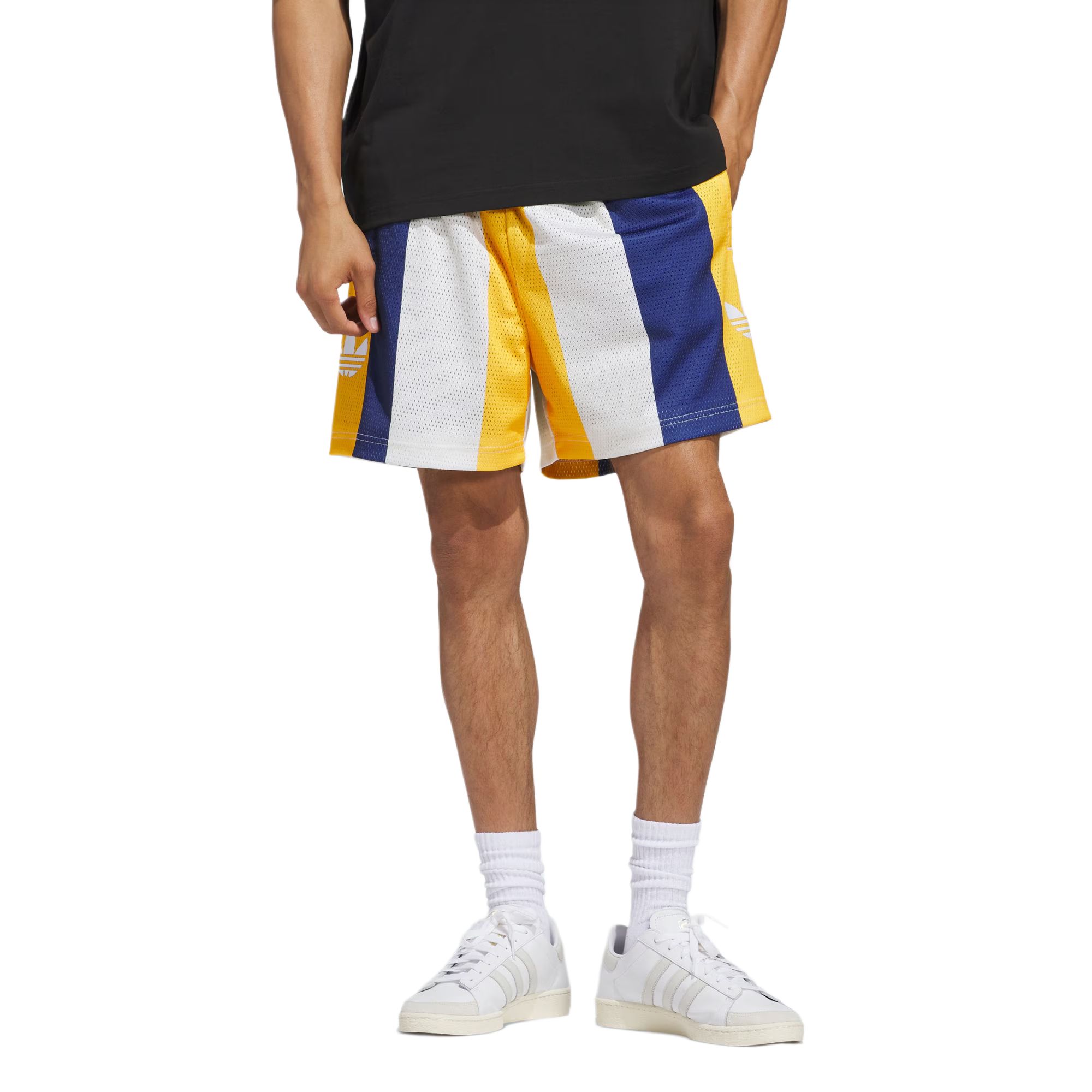SS25 BASKETBALL повседневные шорты Unisex Dark Blue/White/Yellow Adidas Originals, темно-синий — фото 4