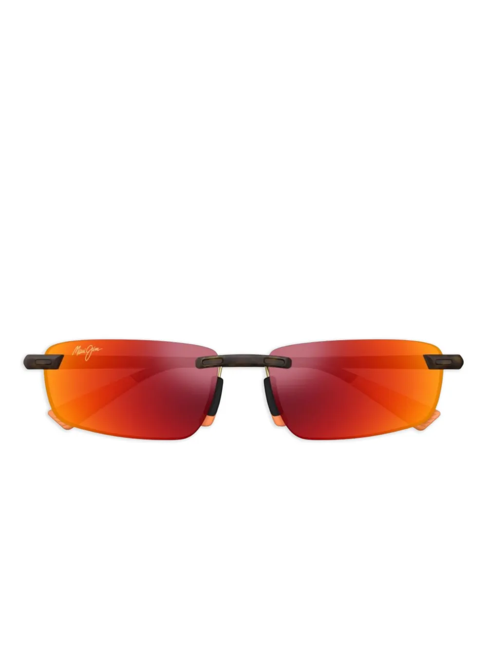 

Солнцезащитные очки Ilikou в прямоугольной оправе Maui Jim, красный