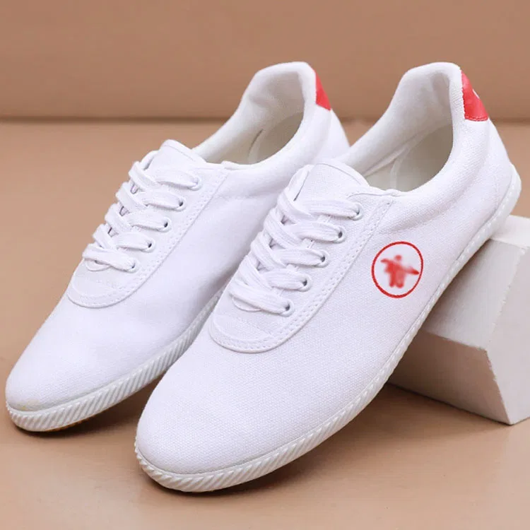 Кроссовки для боевых искусств из канваса, White Red — фото 3