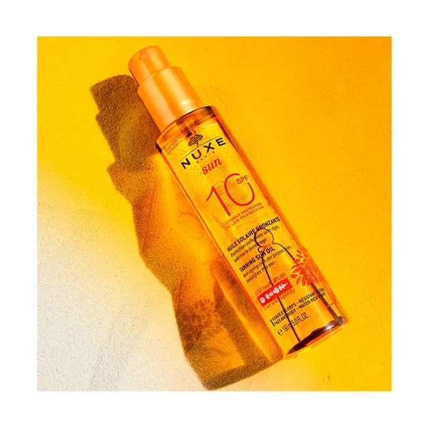 Защита от солнца spf10 Nuxe Sun Aceite Bronceador Rostro Y Cuerpo Protección Baja Spf10 Nuxe, 150 ml — фото 2