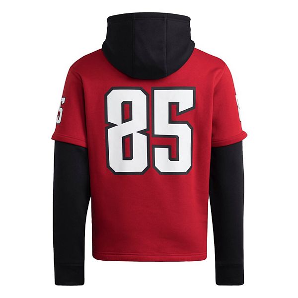 Мужская красная толстовка nc state wolfpack jersey Adidas — фото 4
