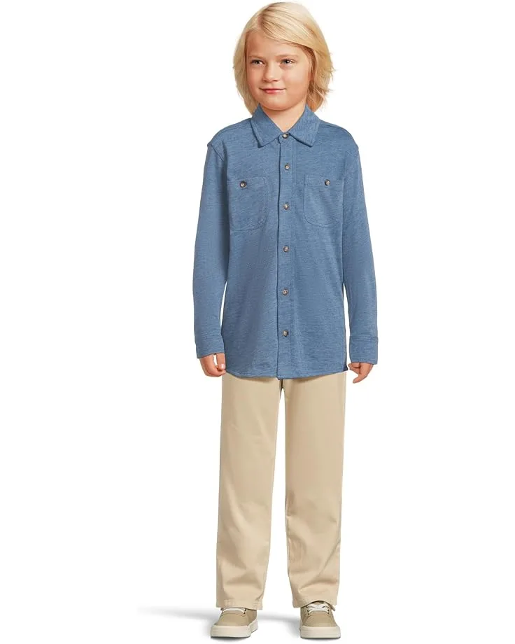 Рубашка Johnston & Murphy Kids XC Flex Stretch Long-Sleeve Shirt (Big Kid), Blue — фото 4