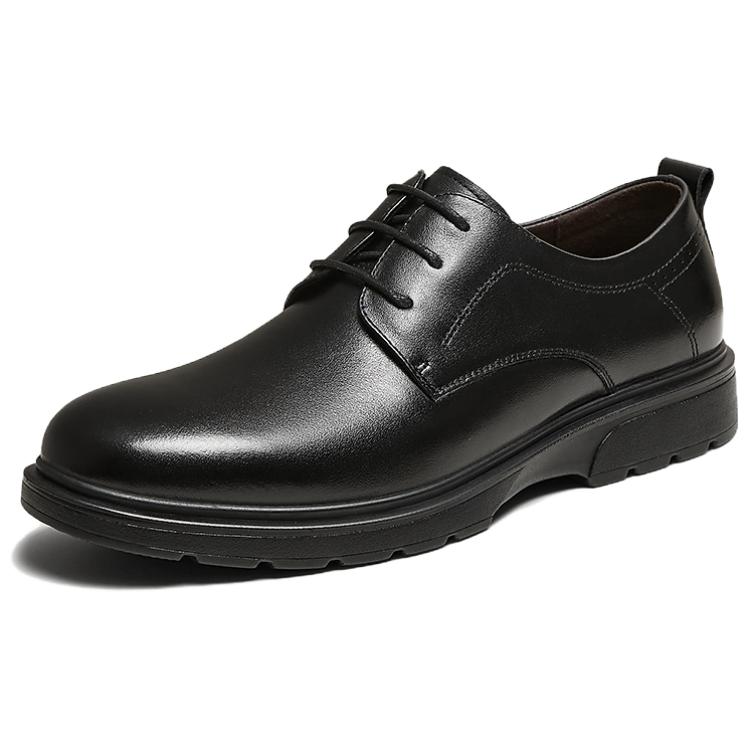 Повседневные кожаные туфли мужские Low top BASTO, черный — фото 3