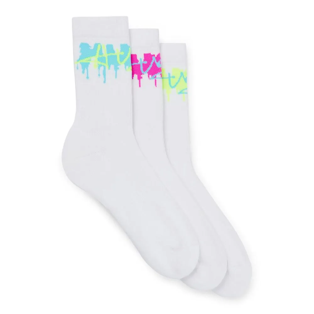 

Носки HUGO Melted Logo 3 pairs, белый