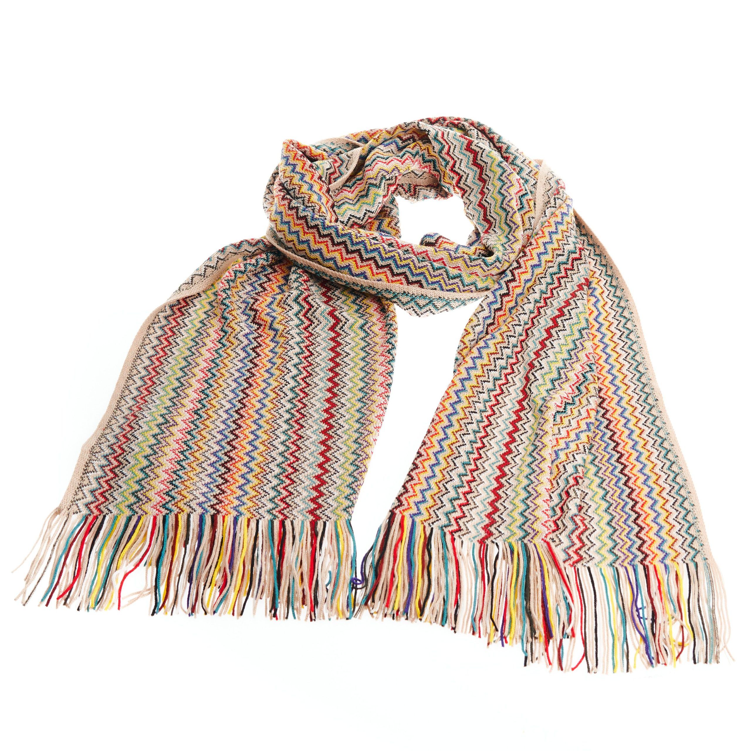 

Многоцветный шерстяной мужской шарф Missoni