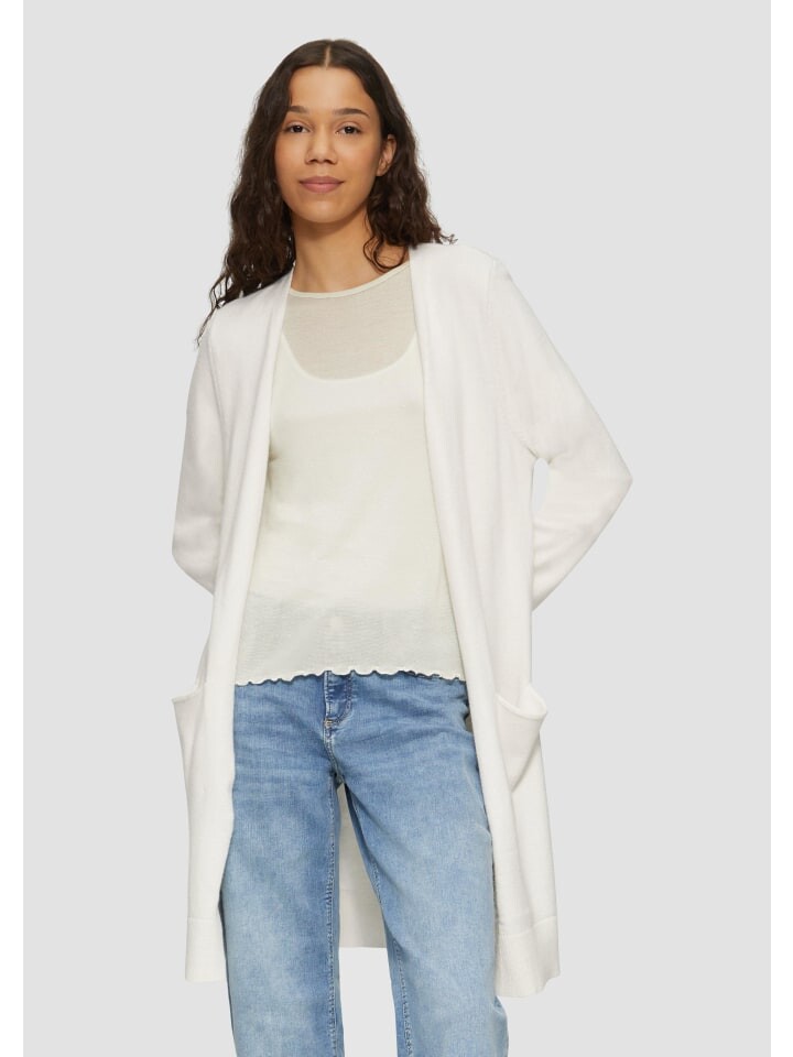 

Куртка QS Strickjacke langarm, кремовый
