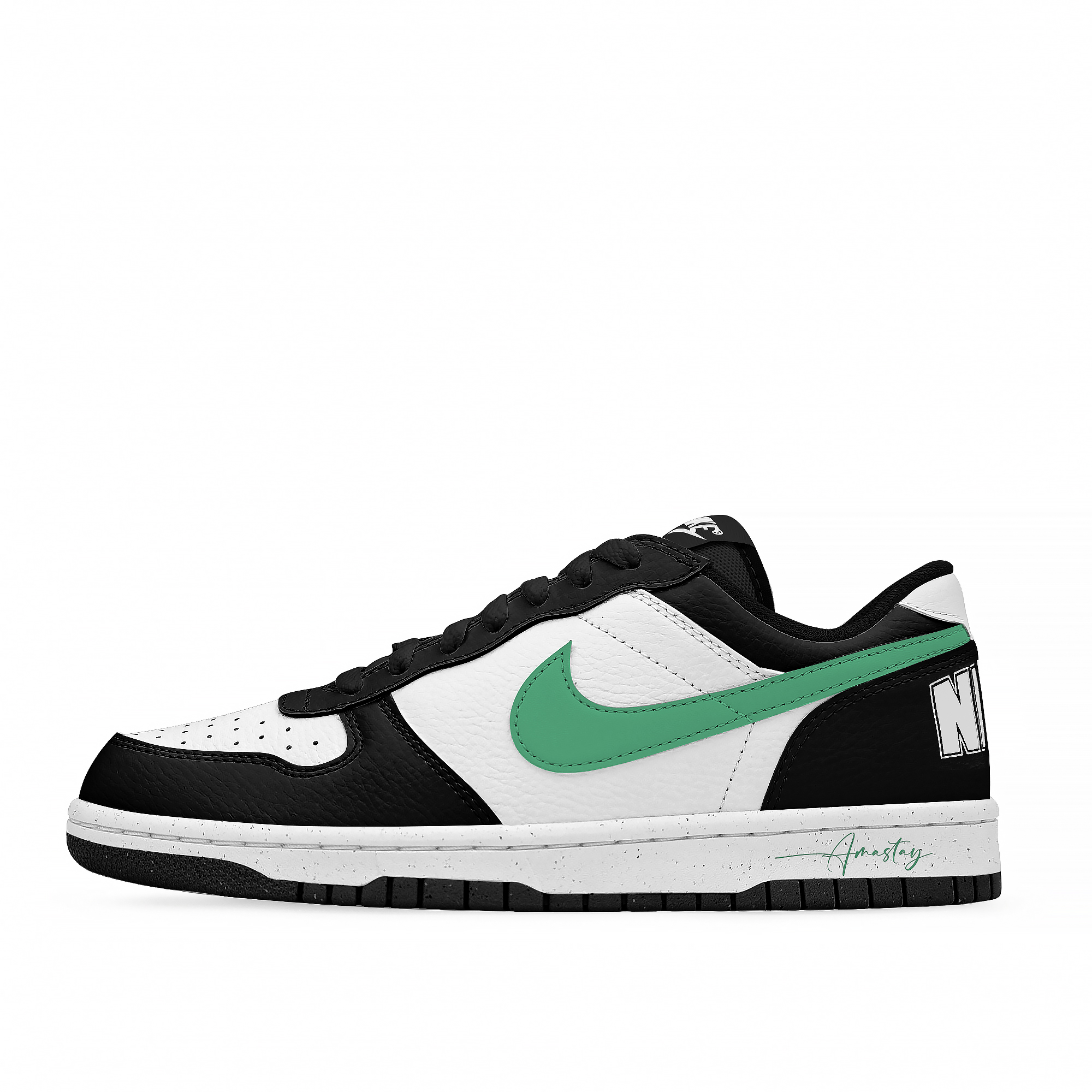 

Nike Кроссовки для скейтбординга Big Low Lux Cushioning, устойчивые к истиранию и скольжению, низкие, унисекс, черные с голубым