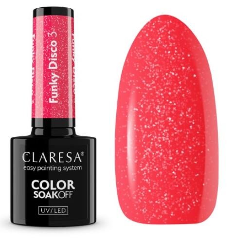 

Claresa, гибридный лак, Funky Disco, 3 Coral Twist, 5 г