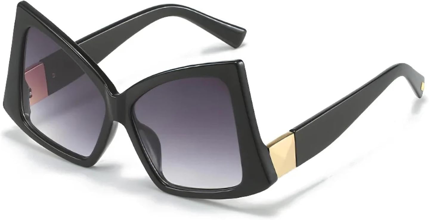 

Винтажные солнцезащитные очки для женщин, разноцветные очки, прозрачные очки, металлические очки в стиле «дикий стиль», женские солнцезащитные очки TKKTLLT, Double Grey