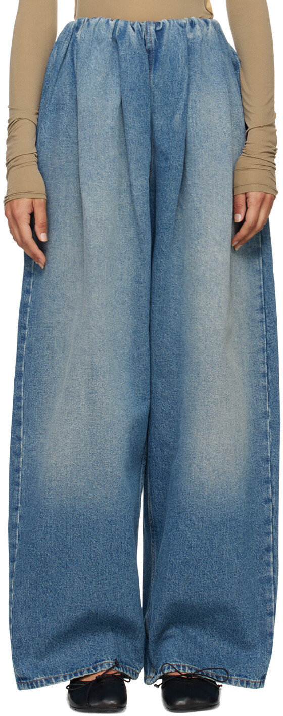 

Джинсы с широкими штанинами MM6 Maison Margiela, синий
