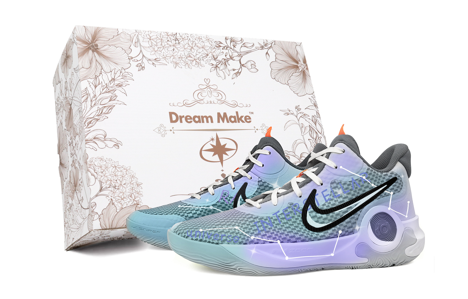 

Nike Кроссовки KD Trey 5 IX противоскользящие износостойкие низкие винтажные баскетбольные унисекс светло-голубые, цвет Light Blue