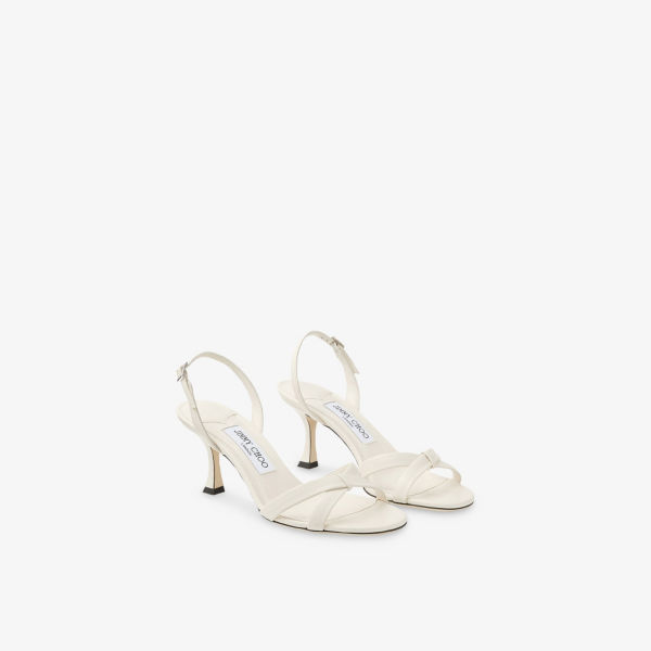 Босоножки замшевые Jimmy Choo Elsy 70, светло-кофейный — фото 4