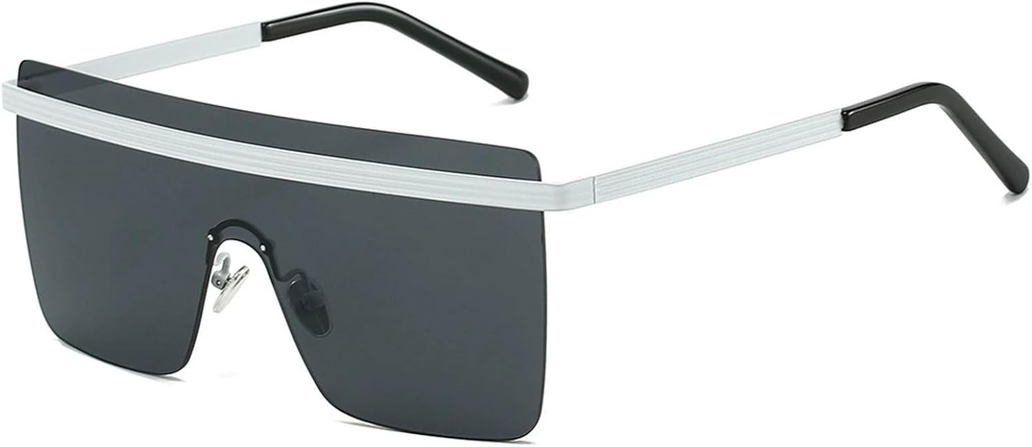 

Большие квадратные солнцезащитные очки для женщин и мужчин, модные крупные очки с плоской верхней частью, защита от УФ-излучения UV400, большие солнцезащитные очки 2025 mincl, C2