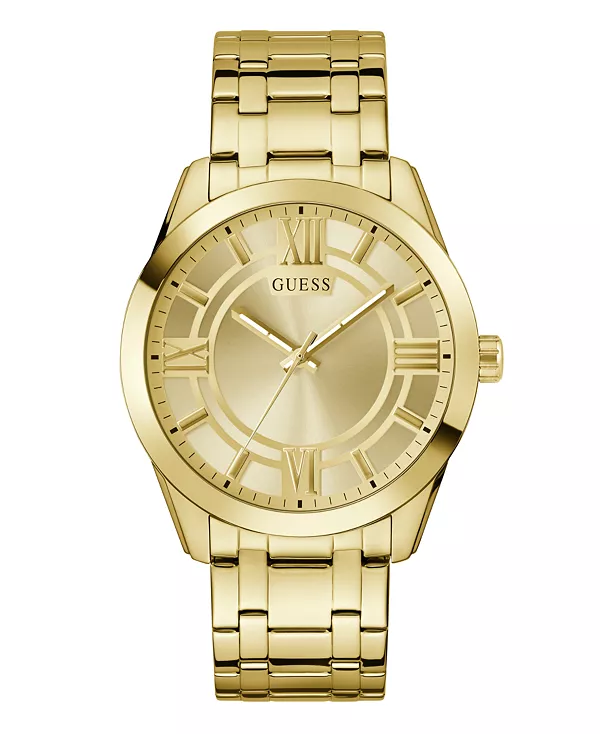 

Мужские аналоговые часы из нержавеющей стали золотистого оттенка, 44 мм Guess, gold-tone