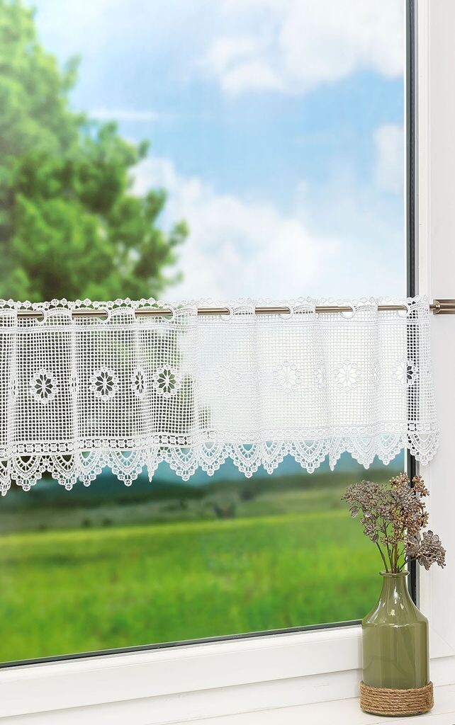 

Панельная штора Lysel - Рустика (Ш х В) 90см*23см белый/белый