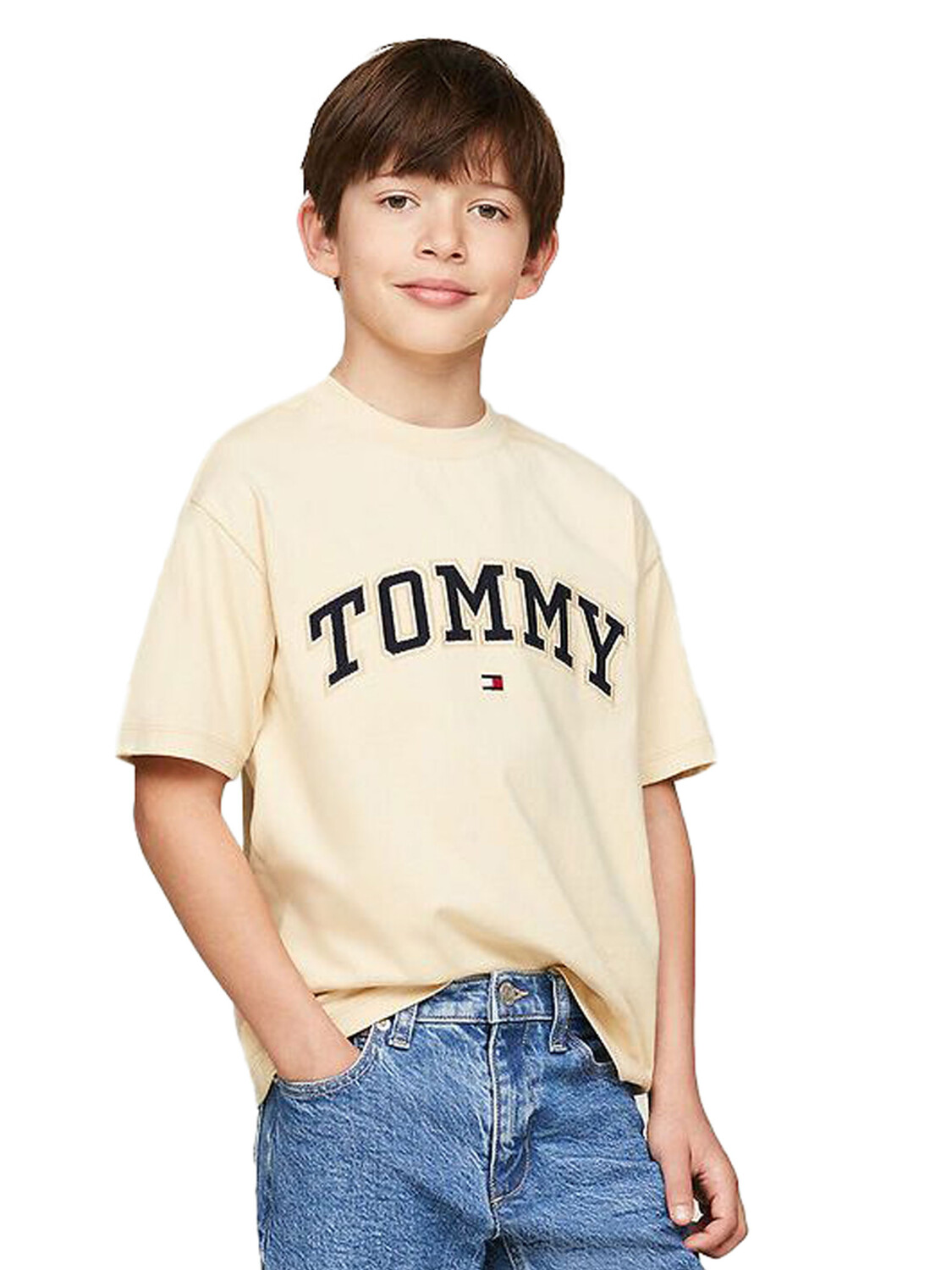 

Джинсы jeans t-shirt varsity per ragazzi Tommy, бежевый