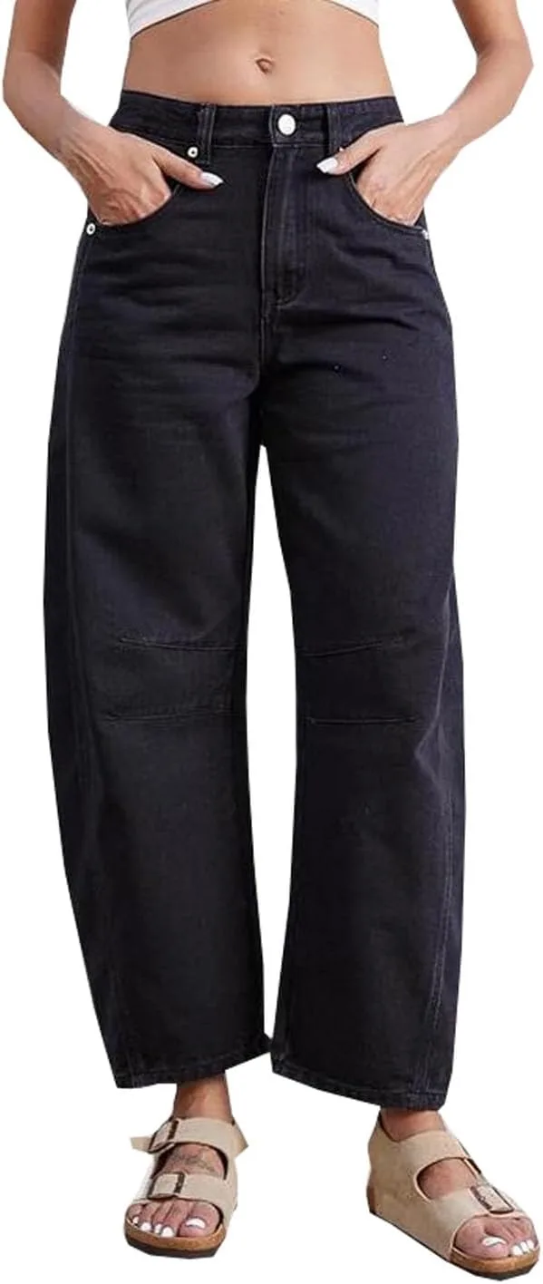 

Женские джинсы Casual Mid Rise Wide Leg Cropped Suplove