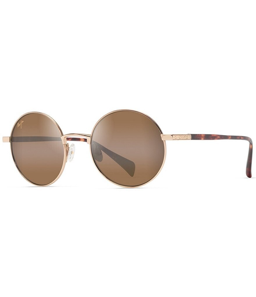 

Круглые солнцезащитные очки унисекс Maui Jim Mokupuni PolarizedPlus2 52 мм, золотой