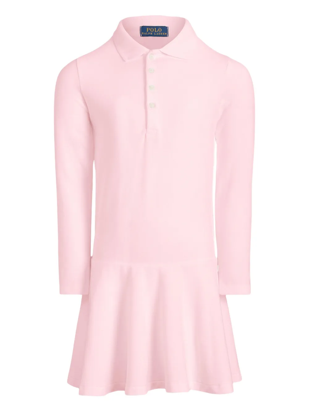 

Платье с воротником поло из ткани пике POLO RALPH LAUREN KIDS, розовый