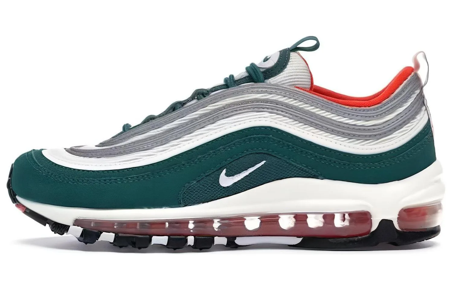 Кроссовки Air Max 97 Miami Hurricanes GS Nike, белый зеленый