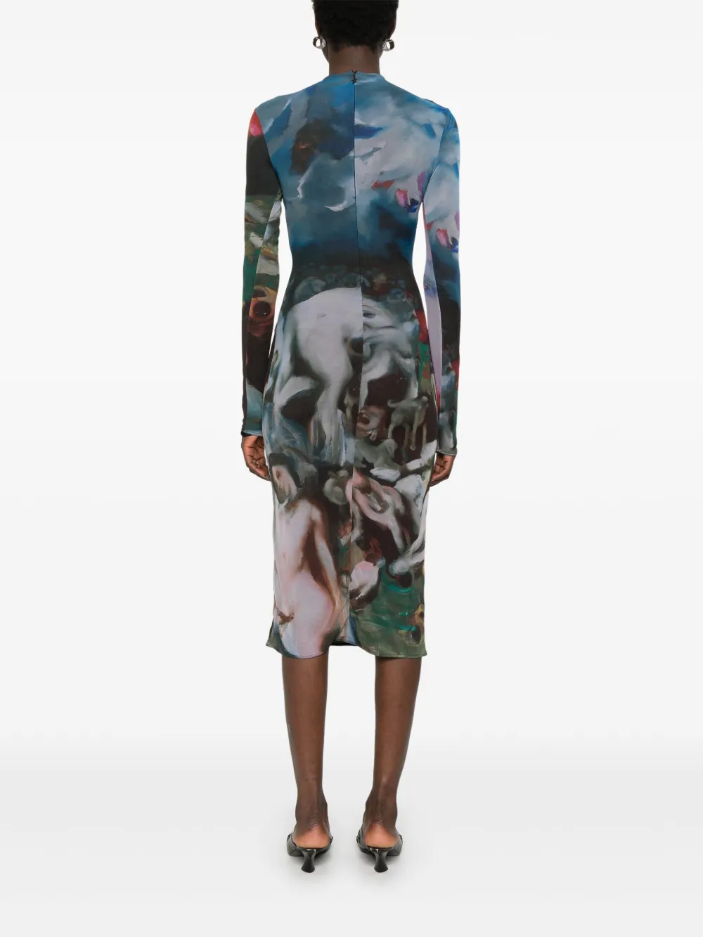 Платье миди Impossession из коллаборации с Ambera Wellmann Mugler, синий — фото 4