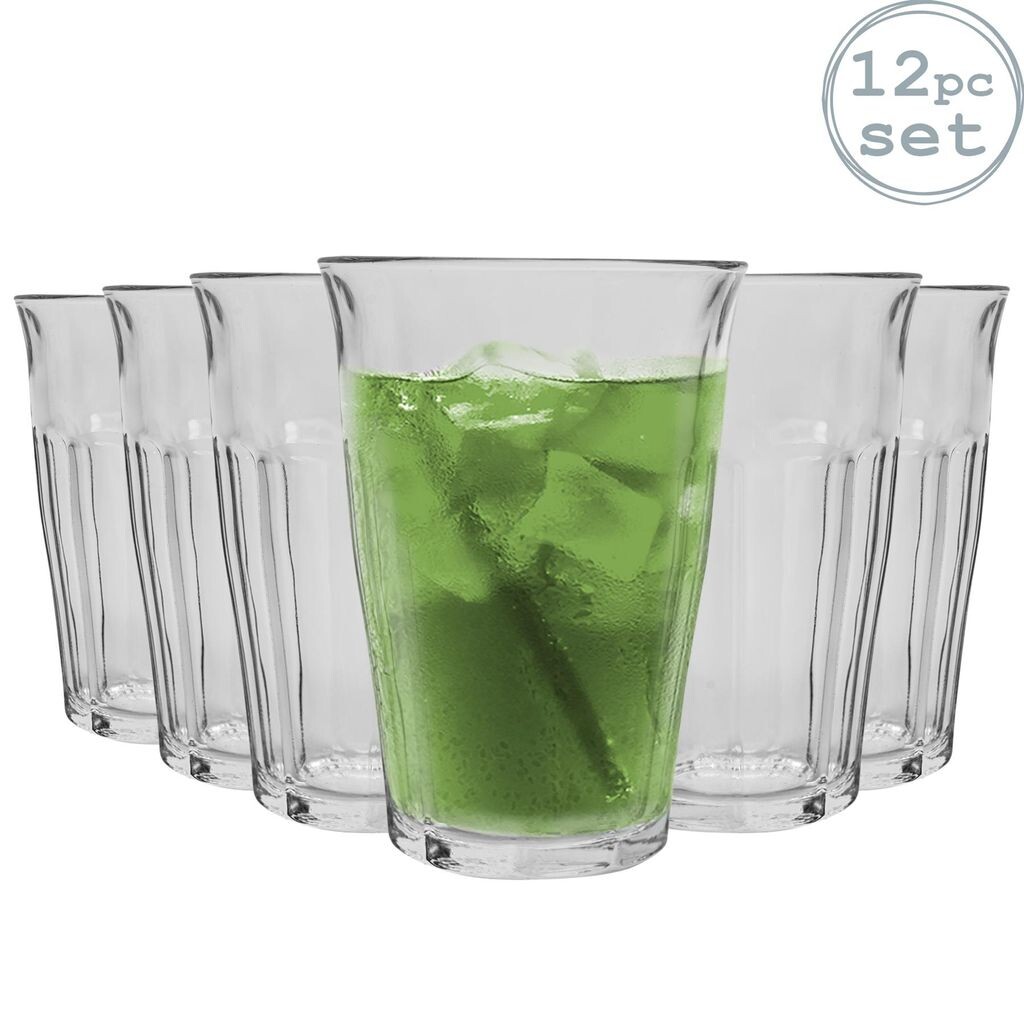 

Бокалы для коктейлей Duralex Picardie Highball, стеклянные стаканы для питья, 360 мл, упаковка из 12 шт