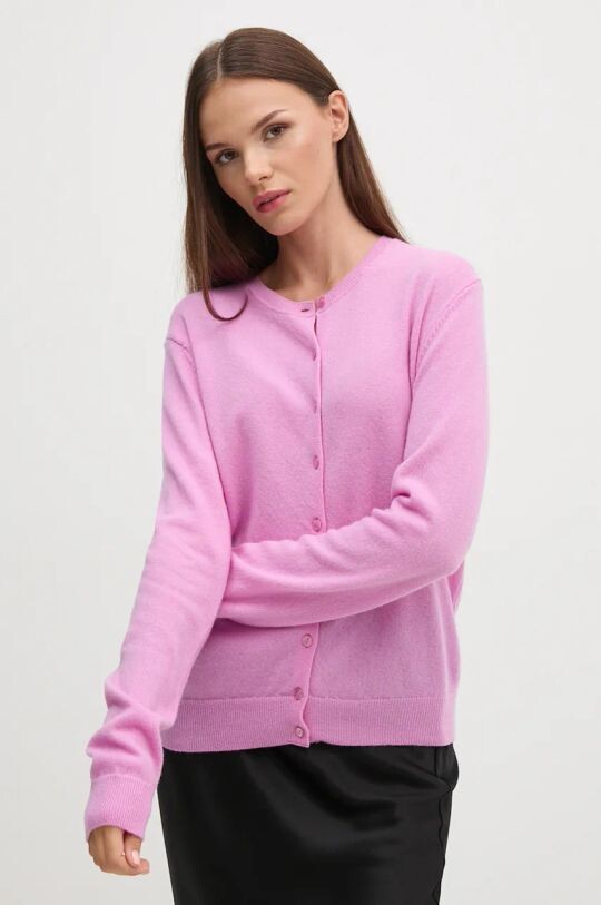 

Шерстяной кардиган United Colors of Benetton, фиолетовый