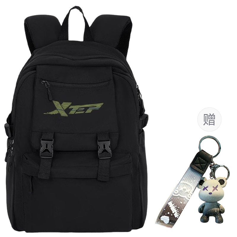 

XTEP Оксфордский рюкзак унисекс красно-белый, Black[Cute Pendant 2]