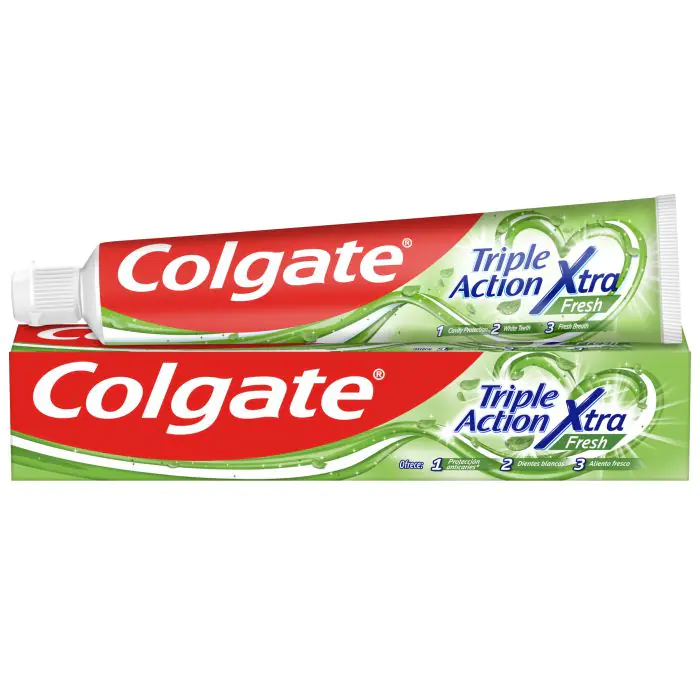 

Зубная паста pasta de dientes triple acción extra fresh anticaries Colgate, объем 75 мл